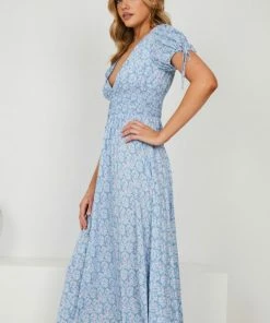 Evermore Fashion Agostina Dress - Blue Print 10 Evermore Fashion Agostina Dress - Blue Print