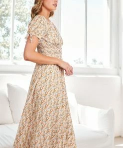 Evermore Fashion DRESSES Agostina Dress - Orange Print