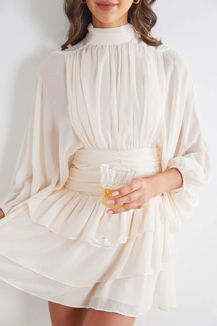 Qtrend Fashion PTY LTD Ainsley Dress - Cream 6 Qtrend Fashion PTY LTD Ainsley Dress - Cream