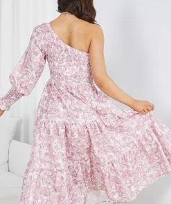 Qtrend Fashion PTY LTD Alarica Dress - Burgundy Print DRESSES