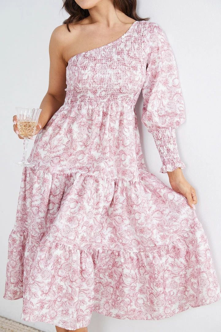 Qtrend Fashion PTY LTD Alarica Dress - Burgundy Print DRESSES 6 Qtrend Fashion PTY LTD Alarica Dress - Burgundy Print DRESSES