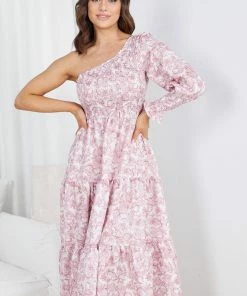 Qtrend Fashion PTY LTD Alarica Dress - Burgundy Print DRESSES 13 Qtrend Fashion PTY LTD Alarica Dress - Burgundy Print DRESSES