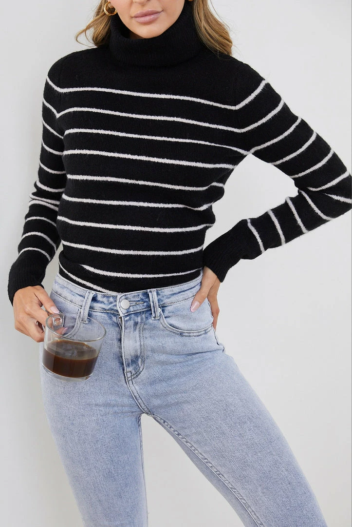 Spicy Sugar Aldie Knit - Black Stripe 6 Spicy Sugar Aldie Knit - Black Stripe