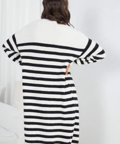 Miracle Fashion CLOTHING Amiaty Cardigan - Cream Stripe