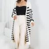 Miracle Fashion CLOTHING Amiaty Cardigan - Cream Stripe 1 Miracle Fashion CLOTHING Amiaty Cardigan - Cream Stripe