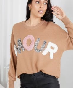 Miracle Fashion Amour Jumper - Brown CLOTHING