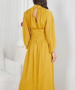 Qtrend Fashion PTY LTD Analey Dress - Mustard DRESSES