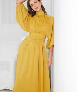 Qtrend Fashion PTY LTD Analey Dress - Mustard DRESSES