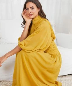 Qtrend Fashion PTY LTD Analey Dress - Mustard DRESSES