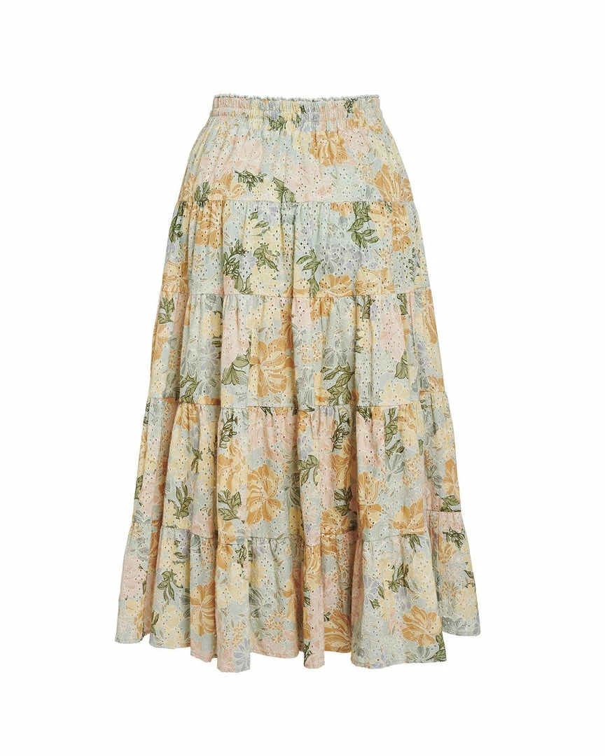 WE ARE KINDRED CLOTHING Anita Broiderie Midi Skirt - Mint Floral 7 WE ARE KINDRED CLOTHING Anita Broiderie Midi Skirt - Mint Floral