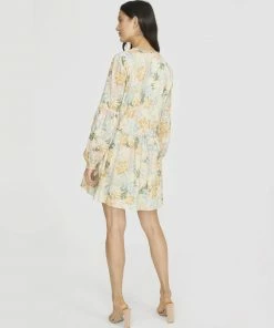 WE ARE KINDRED DRESSES Anita Broiderie Mini Dress - Mint Floral