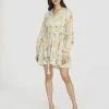 WE ARE KINDRED DRESSES Anita Broiderie Mini Dress - Mint Floral 2 WE ARE KINDRED DRESSES Anita Broiderie Mini Dress - Mint Floral