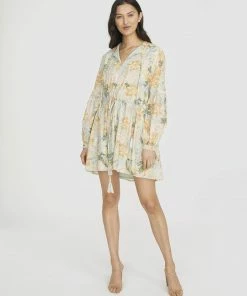 WE ARE KINDRED DRESSES Anita Broiderie Mini Dress - Mint Floral