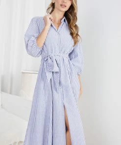 WeLove Fashion DRESSES Antonette Dress - Blue Stripe