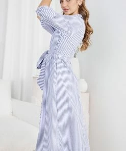 WeLove Fashion DRESSES Antonette Dress - Blue Stripe