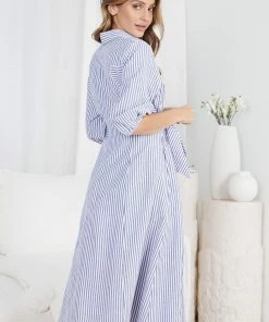 WeLove Fashion DRESSES Antonette Dress - Blue Stripe