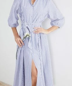 WeLove Fashion DRESSES Antonette Dress - Blue Stripe