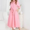 WeLove Fashion Antonette Dress - Pink DRESSES
