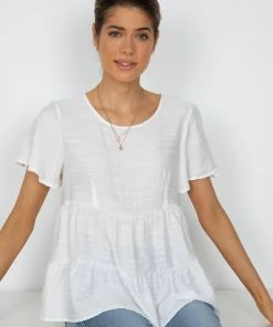 HQ Fashion Ardis Top - White CLOTHING
