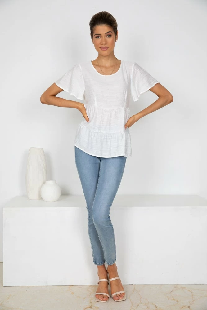 HQ Fashion Ardis Top - White CLOTHING 7 HQ Fashion Ardis Top - White CLOTHING