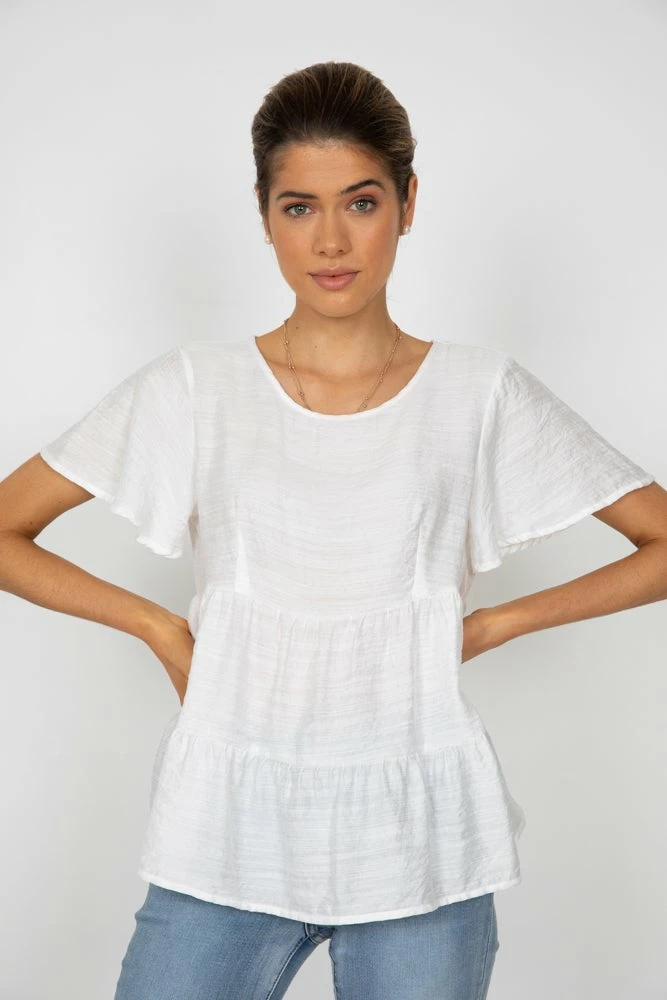 HQ Fashion Ardis Top - White CLOTHING 6 HQ Fashion Ardis Top - White CLOTHING