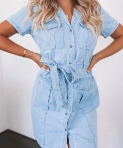 Country Denim Arizona Dress - Light Denim