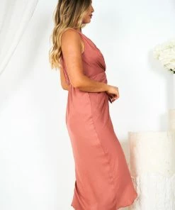 Evermore Fashion DRESSES Aryana Dress - Rust