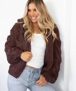 HQ Fashion Jumpers & Sweaters Aspen Cardigan - Chocolate 17 HQ Fashion Jumpers & Sweaters Aspen Cardigan - Chocolate