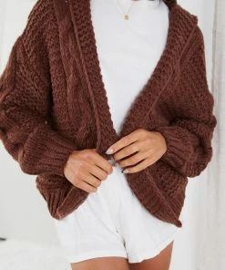 HQ Fashion Jumpers & Sweaters Aspen Cardigan - Chocolate 16 HQ Fashion Jumpers & Sweaters Aspen Cardigan - Chocolate