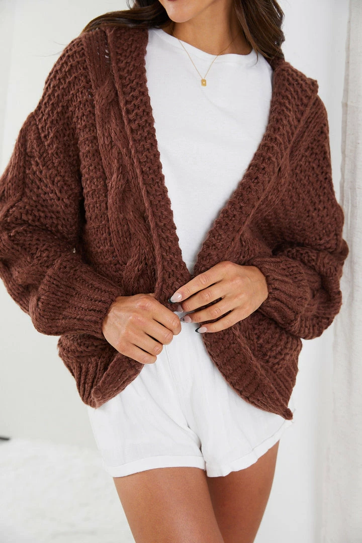 HQ Fashion Jumpers & Sweaters Aspen Cardigan - Chocolate 9 HQ Fashion Jumpers & Sweaters Aspen Cardigan - Chocolate