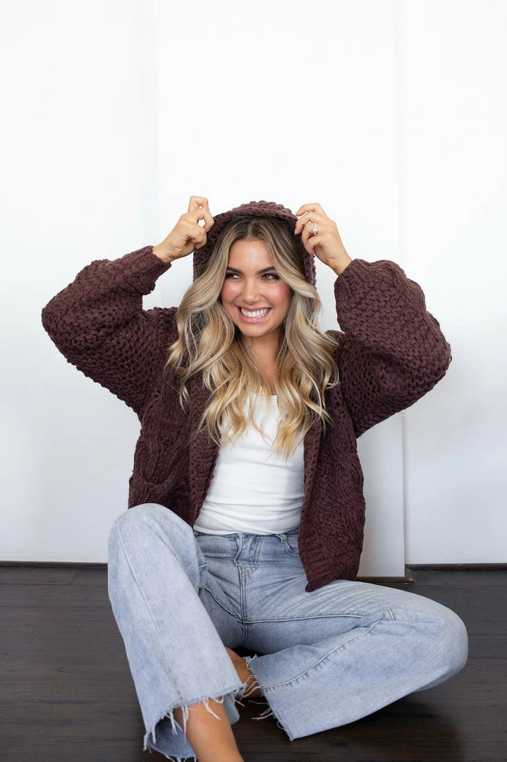 HQ Fashion Jumpers & Sweaters Aspen Cardigan - Chocolate 3 HQ Fashion Jumpers & Sweaters Aspen Cardigan - Chocolate