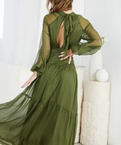 Wild Ginger Audra Dress - Khaki