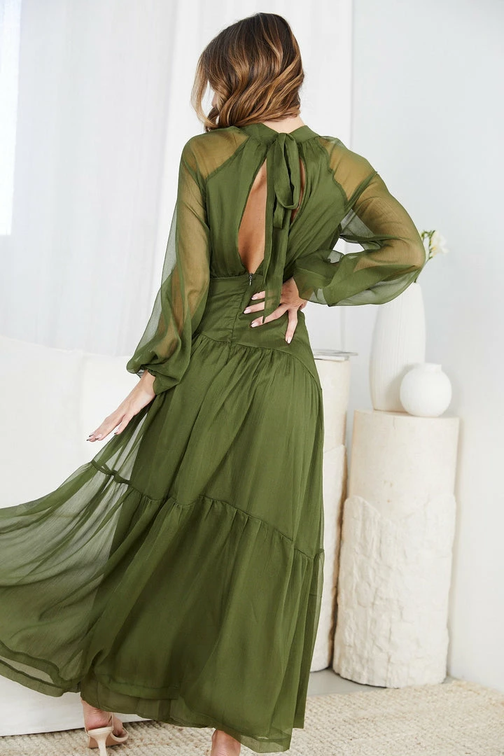 Wild Ginger Audra Dress - Khaki 4 Wild Ginger Audra Dress - Khaki