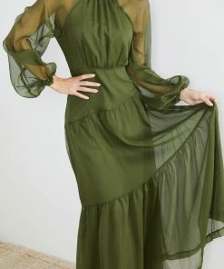 Wild Ginger Audra Dress - Khaki 12 Wild Ginger Audra Dress - Khaki