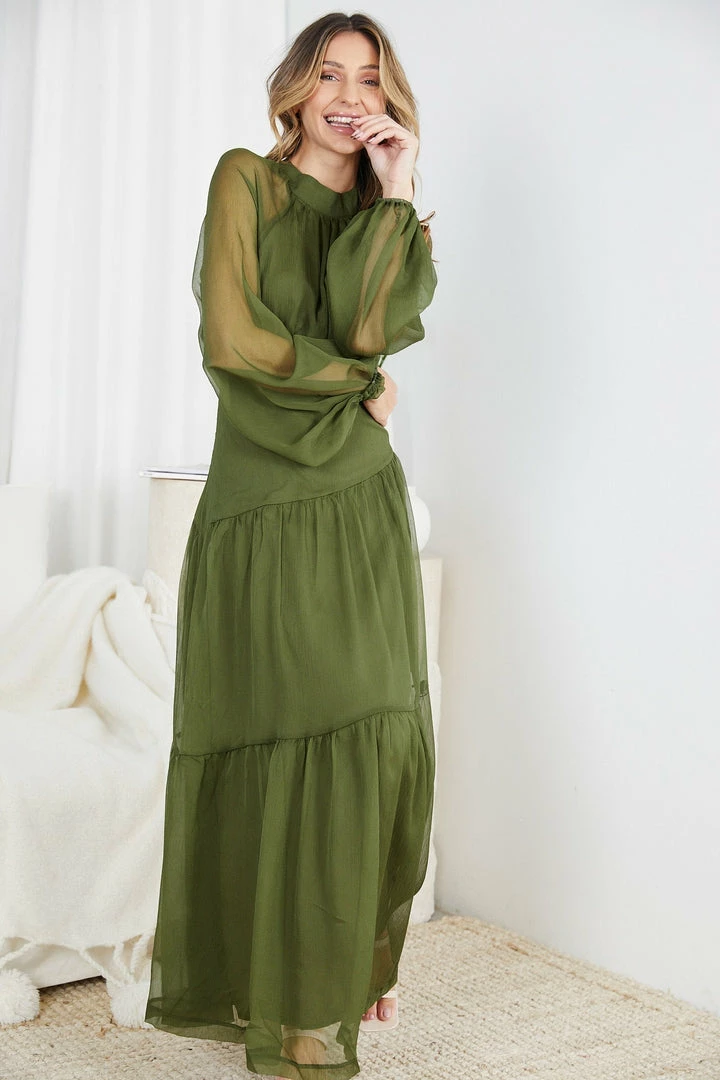 Wild Ginger Audra Dress - Khaki 7 Wild Ginger Audra Dress - Khaki