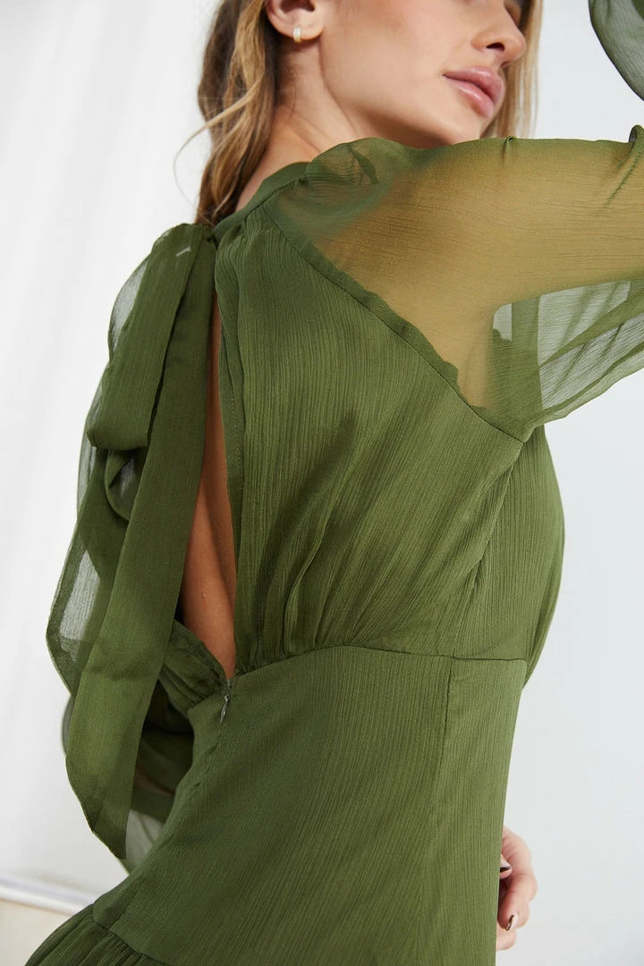 Wild Ginger Audra Dress - Khaki 9 Wild Ginger Audra Dress - Khaki