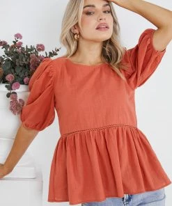 Style Box Aully Top - Rust