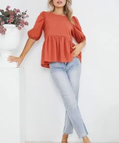 Style Box Aully Top - Rust