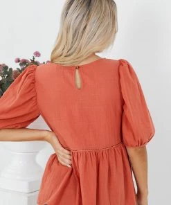 Style Box Aully Top - Rust