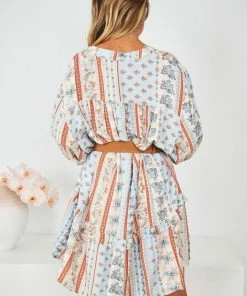 HQ Fashion Casual Dresses Aurina Dress - Blue Multi