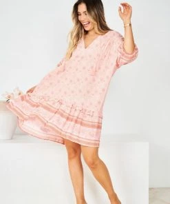 HQ Fashion Aurina Dress - Pink Multi