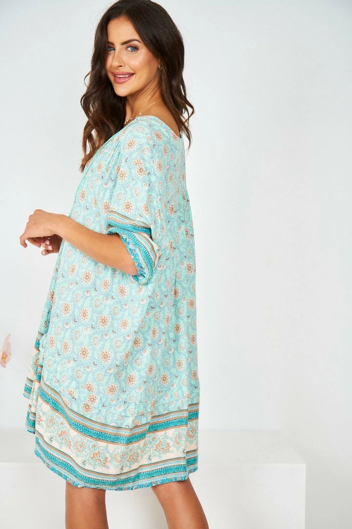 HQ Fashion DRESSES Aurina Dress - Sage Multi 4 HQ Fashion DRESSES Aurina Dress - Sage Multi