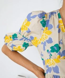 YH & Co (Chloe Yip) Aviona Dress - Beige Floral 11 YH & Co (Chloe Yip) Aviona Dress - Beige Floral