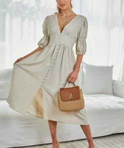 YH & Co (Chloe Yip) DRESSES Aviona Dress - Beige