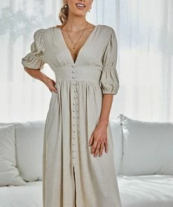 YH & Co (Chloe Yip) DRESSES Aviona Dress - Beige