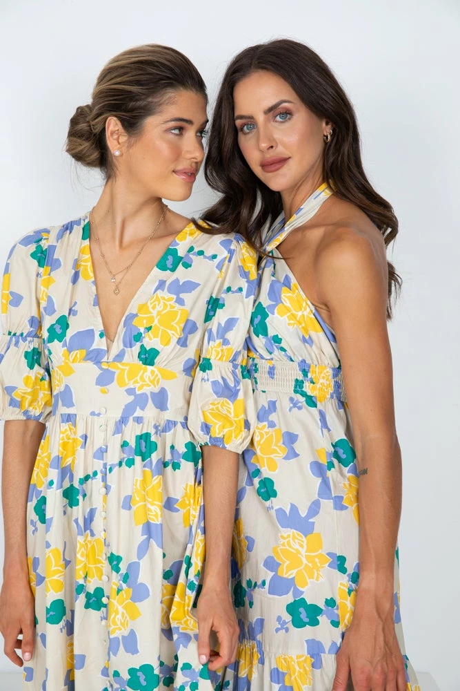 YH & Co (Chloe Yip) DRESSES Hamlin Dress - Beige Floral 8 YH & Co (Chloe Yip) DRESSES Hamlin Dress - Beige Floral