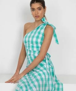 Wild Ginger DRESSES Sabled Dress - Green Gingham