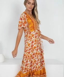 HQ Fashion Ersilia Dress - Mustard Print 10 HQ Fashion Ersilia Dress - Mustard Print