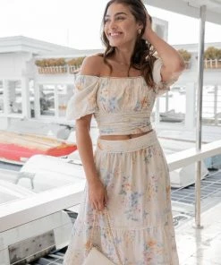 Desire Jojo Top - Floral Print CLOTHING