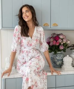 Damor DRESSES Lyrica Dress - White Floral